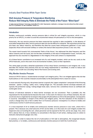Best Practice_Well Annulus Pressure & Temperature Monitoring